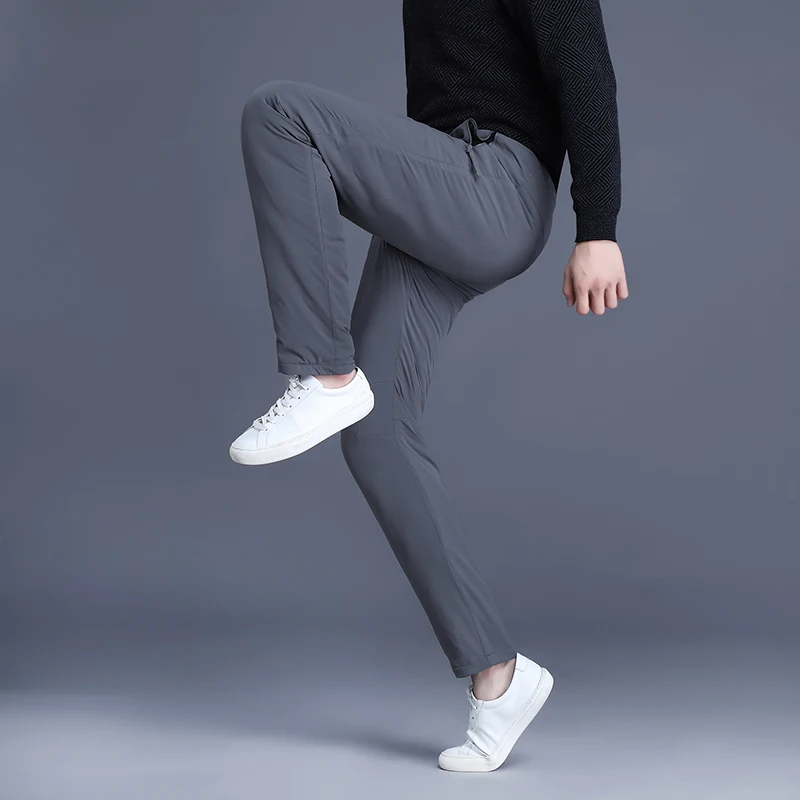 Winter Men Lightweight Thermal Pant Army Green Black Gray White Duch Down Puff Trousers Warm Comfort Outdoor Urban Clothes