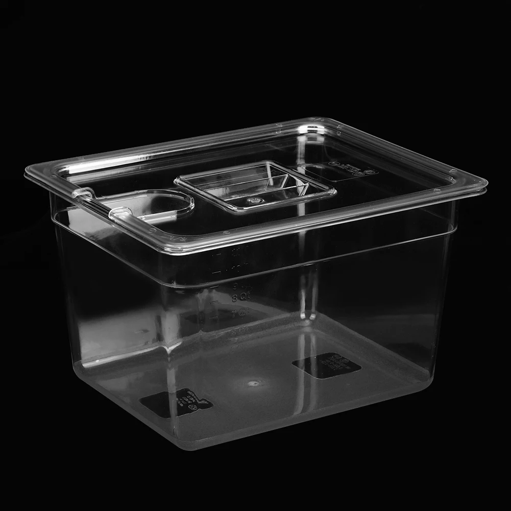11L Collapsible Hinged Sous Vide Container with Lid for Sous Vide Circulator Culinary Precision Cooker