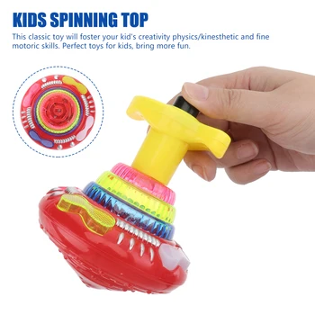1/3/5 個ライトアップ点滅音楽こま発光回転ジャイロスコープキッズギフト誕生日パーティーの好意グッズバッグフィラー
