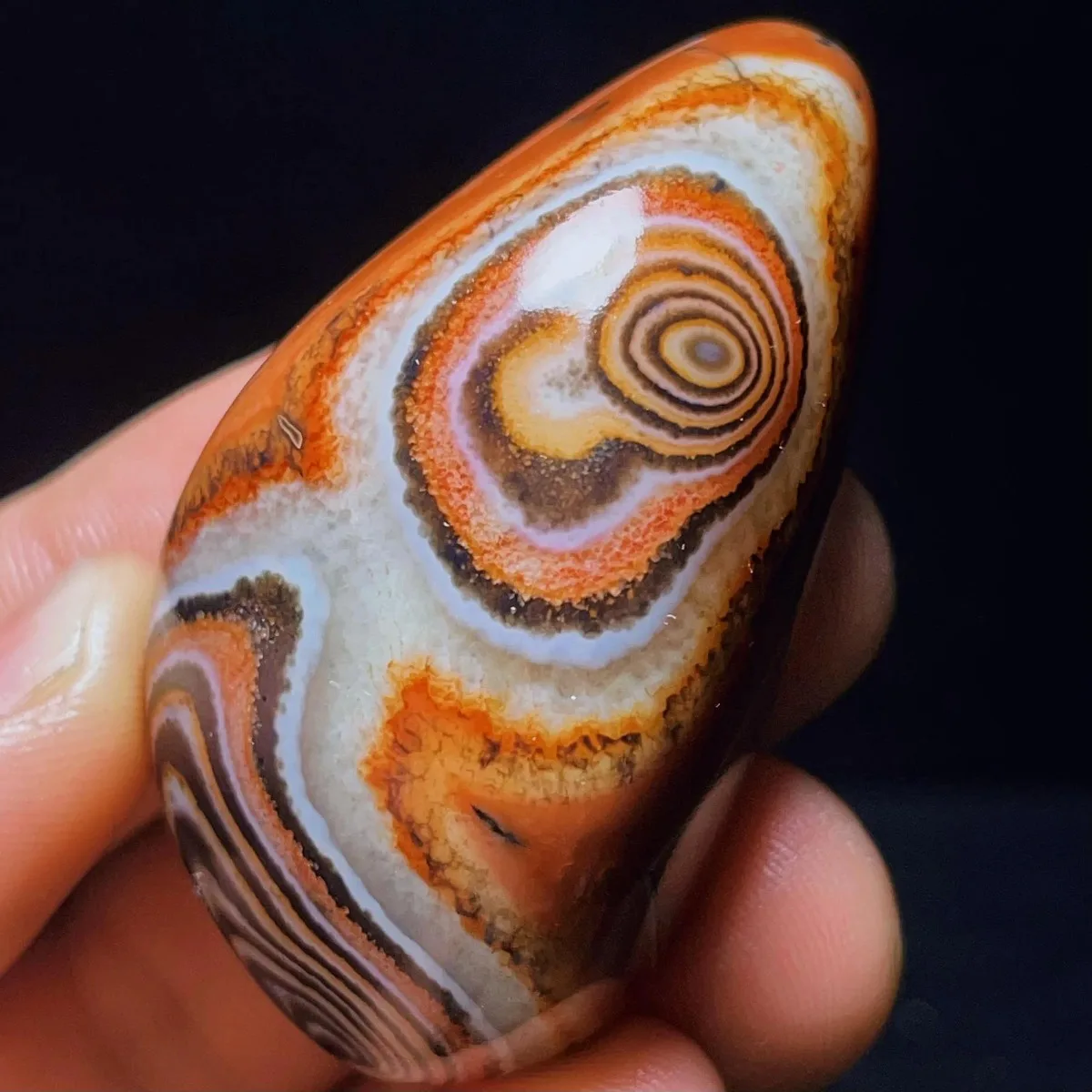 Large Banded Agate Mountain Gem, Banded Pattern, Polished Tumbled, Rock Collection, Natural Stone, Crystal Collection