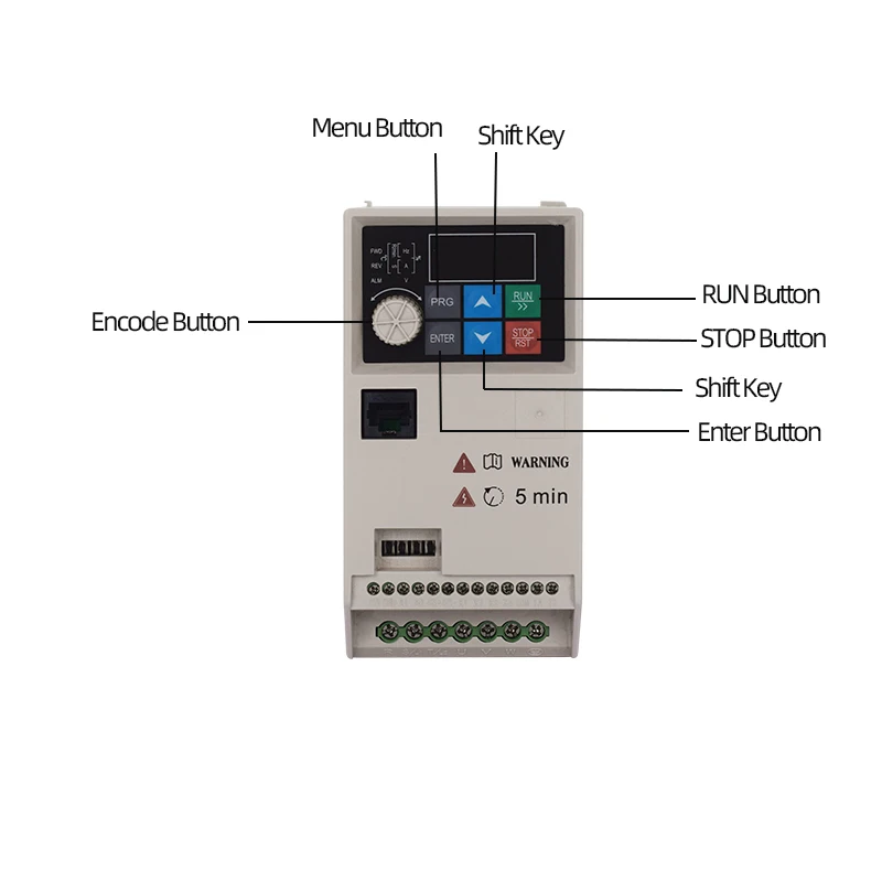 Pump VFD 1 Phase 220V 0.75/1.5/2.2KW 1/2/3/5/7HP VFD Variable Frequency Drive Converter Motor Speed Vector Control Inverter