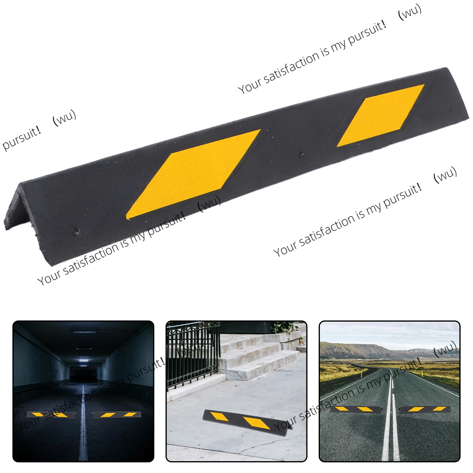 Reflective Garage Strips Self Adhesive Wall Guards Parking Safety Aids Rubber Stopper Car Corner Protector