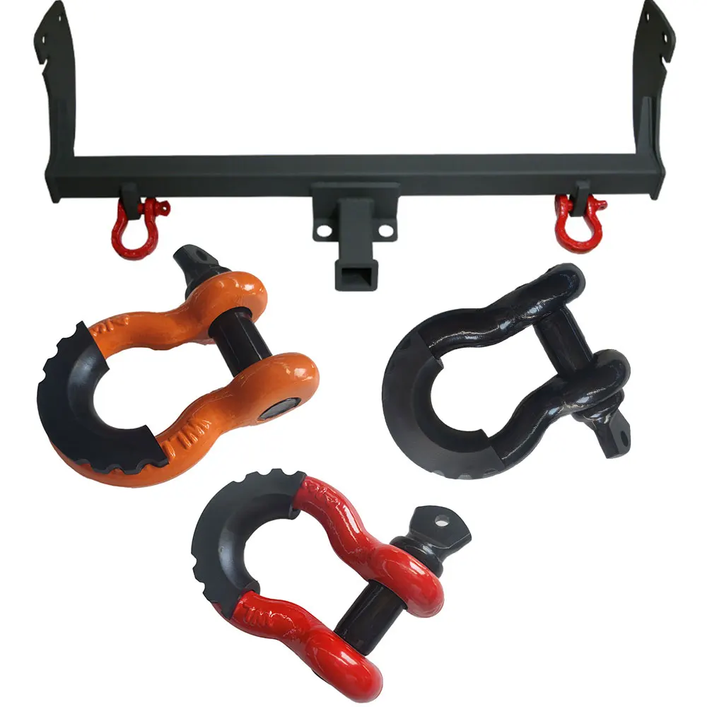 

Pickup Truck Tow Bar Heavy Duty Steel Trailer Hitch Receiver Rear Bumper Accessories With 2 Inch Square Tube for Off Road