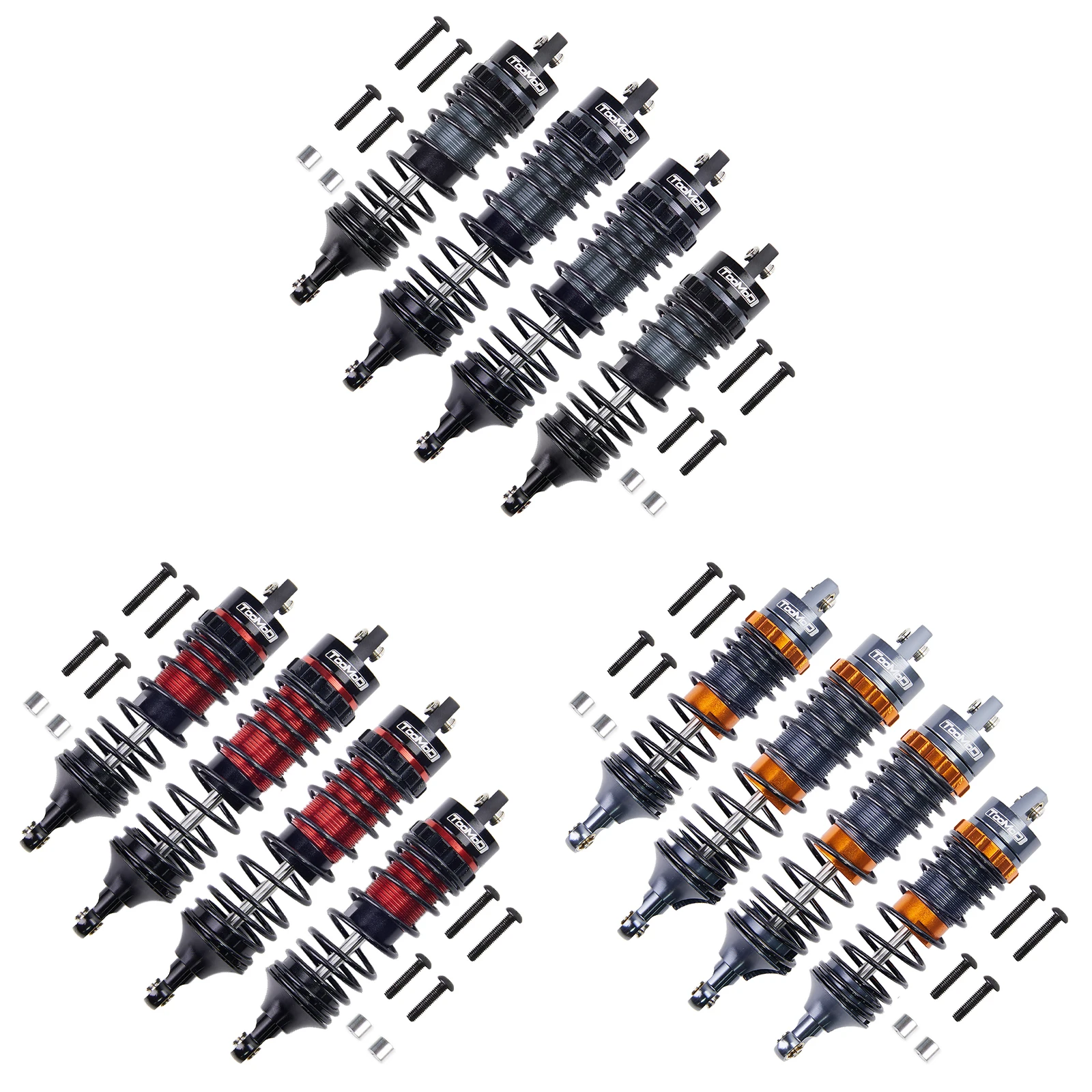 

1/10 RC oil shock absorber compatible with Traxxas Slash 2WD/4X4, Rustler 2WD/4X4VXL, Stampede, Hos, Bandit parts upgrade