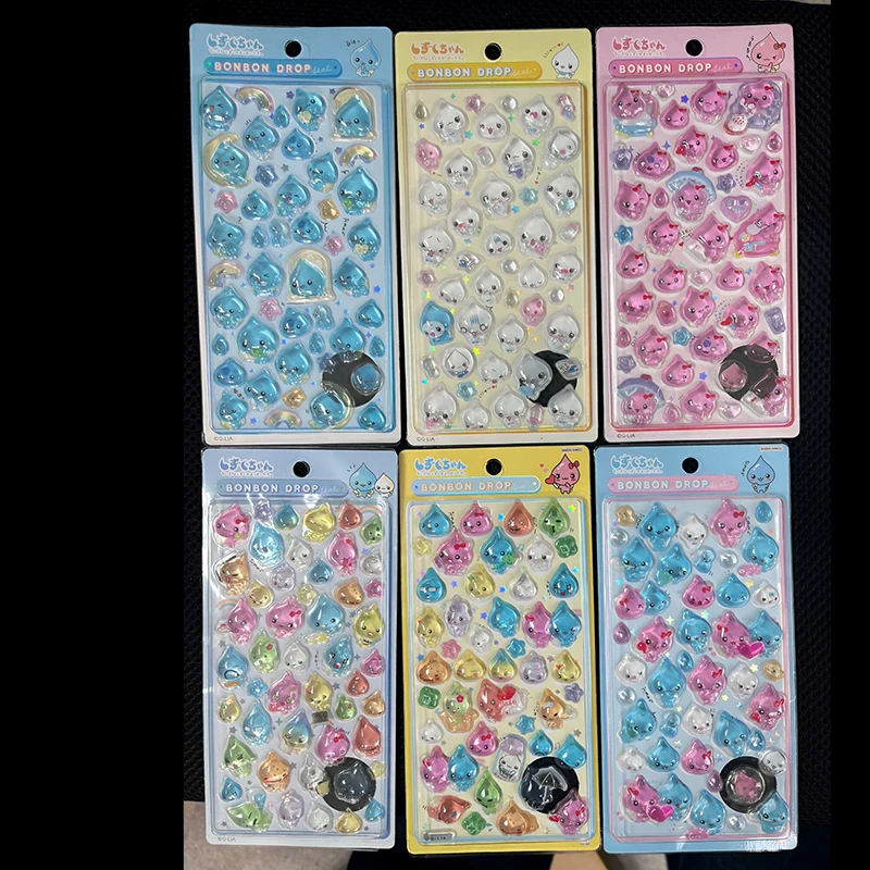 Nicht Original Kleine Wassertropfen 3D-Kristallaufkleber Niedliche Funkelnde Pulver-Regentropfen Lord Kristall-Tropfenkleber DIY Dekorative Aufkleber