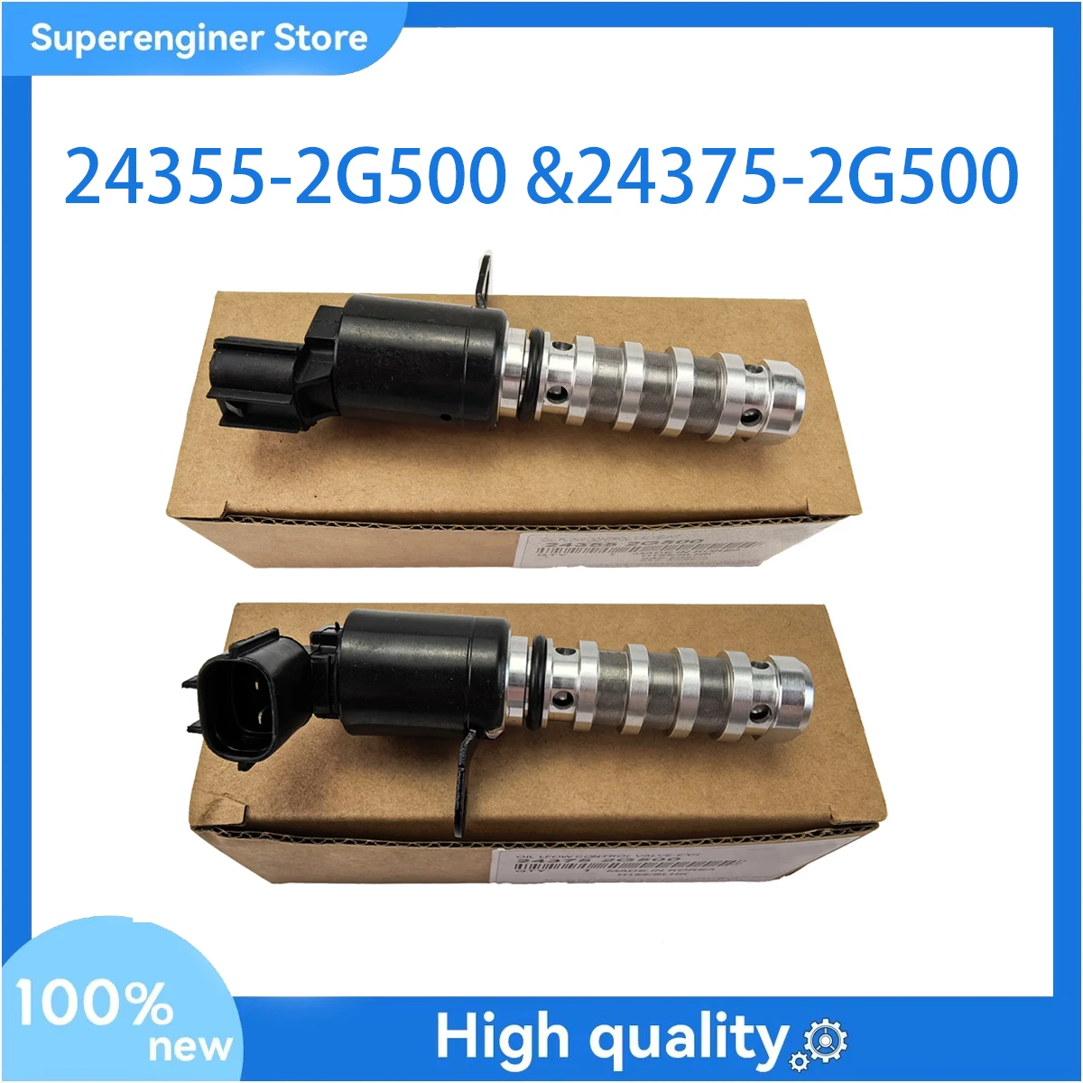 

24355-2G500 и 24375-2G500 Электромагнитный клапан регулировки фаз ГРМ (клапан управления распредвалом) для Hyundai Sonata, Tucson, KIA Optima, Sportage