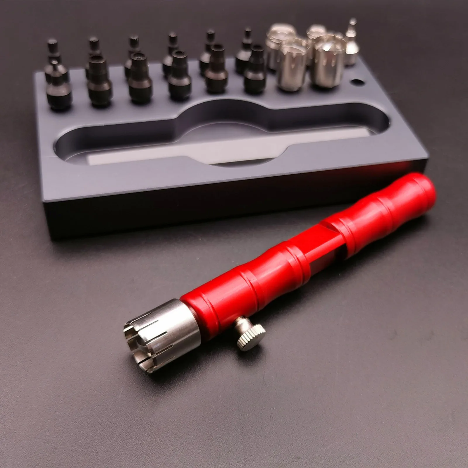 For Rolex Watch Crown Tube Remover Tool with 18x Nozzle 8 Screw 5 Press Type Professional Case Tube Opener for Watchmaker