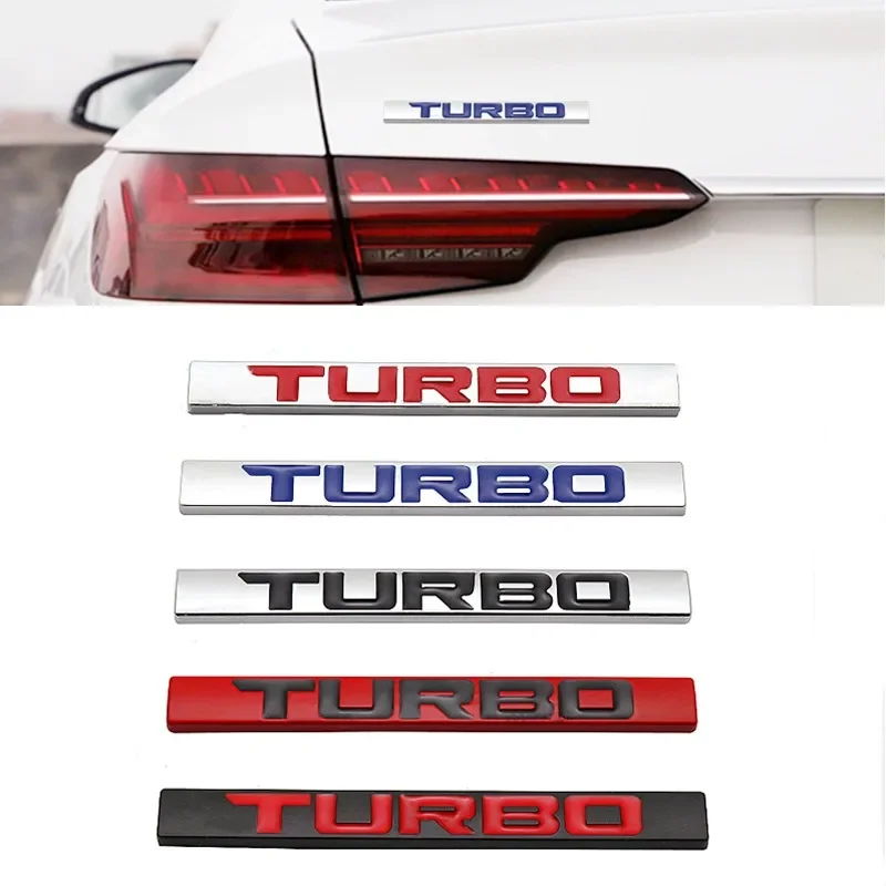 3D Metal Turbo Logo Car Rear Trunk Emblem Badge Sticker accessori per Audi Volkswagen Ford Nissan Toyota Honda Jeep Volvo Opel