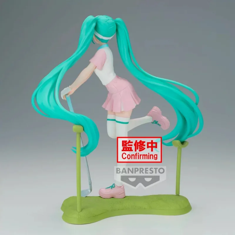 Bandai Original Banpresto Vocaloid Singer Hatsune Miku recuerdos festivos GOLF 20cm colecciones Anime modelo figuras de juguete