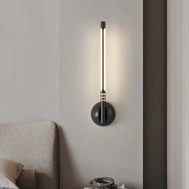 Living Room Tv Background Wall Grille Lamp, Italian Minimalist Wall Lamp, High-End Sense, Simple Line Design, Bedroom Bedside