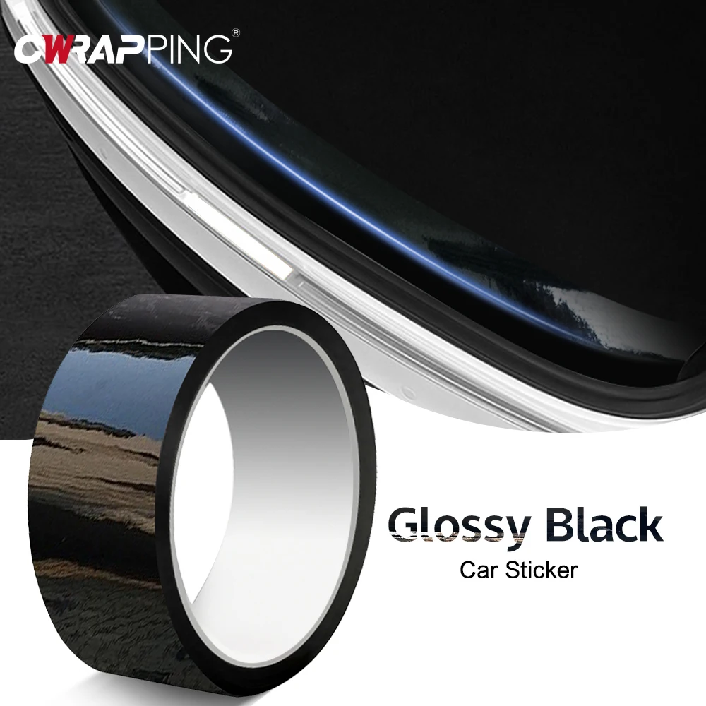 Carbon Fiber Vinyl Film 3/5/7/10cm Self-Adhesive Vinyl Wrap Film Matte Glossy Black Wrapping Sheet Car Interior Stickers Pillar