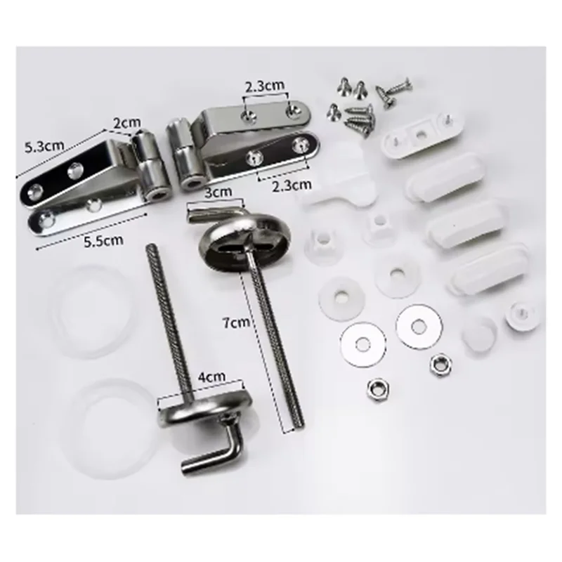 

【HAPPYH】Universal Toilet Seat Hinge Stainless Alloy Fixing For Seat Top Replacement Part