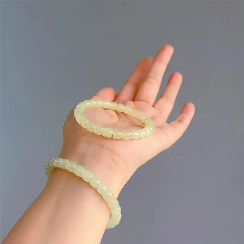 Vintage handicrafts, high-quality natural Hetian jade bracelets, ethnic style jewelry, auspicious jewelry, gifts