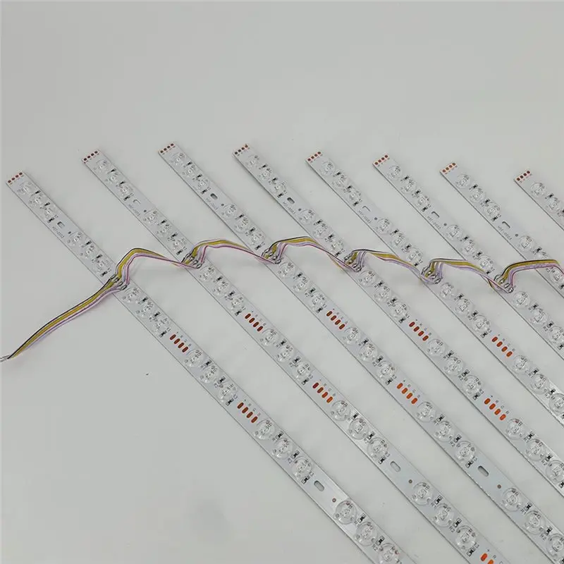 HLZS-LED Strip Light 10Pcs 24V 16W Tri-Color Diffuse Reflection Soft Film And Stone Background Support For Mi Home Voice