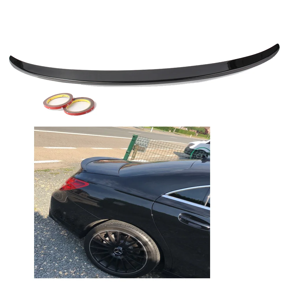 Car Rear Trunk Spoiler Lip Trim for Mercede-Benz W117 CLA Class Sedan 2013 2014 2015 2016 2017 2018  2019 Gloss Black