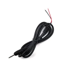 1 sztuk 2.5mm stereo linia Audio 2 przewód pinowy przedłużacz kabla mężczyzna kobieta złącze pojedynczy klosz wtyk Jack dla DIY naprawy