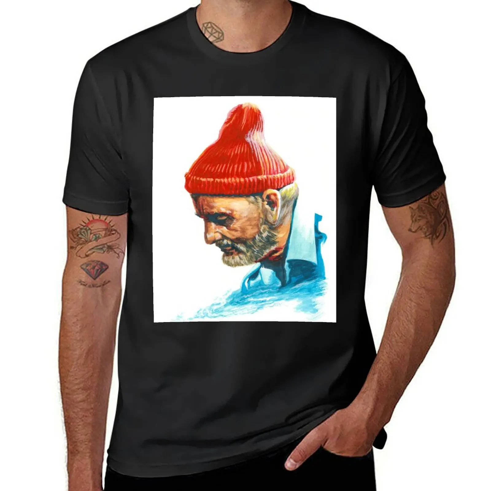 

Steve Zissou T-Shirt anime clothes quick drying custom t-shirts Men's t-shirt