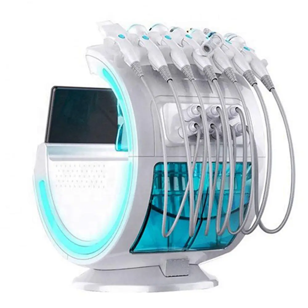 Intelligent Ice Blue Microdermabrasion  Skin Peeling With Skin Scanner Analyzer Testing Skin Rejuvenation Beauty Machine