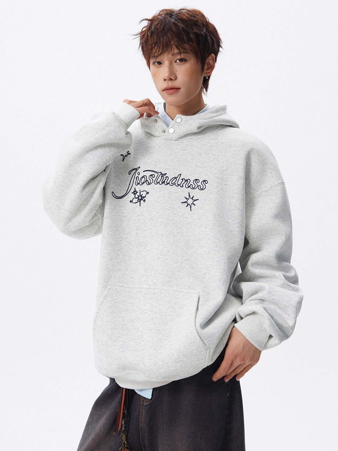 

Мужская толстовка American Sle Heavyweight с флисовой подкладкой, утолщенная, износостойкая, повседневная, свободного кроя, без застежек