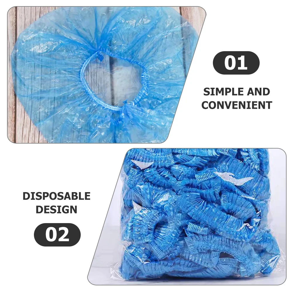 

200Pcs Disposable Shoe Protectors Pe Material Waterproof Dustproof Non Slip Universal Size for Home Lab Hospital Use