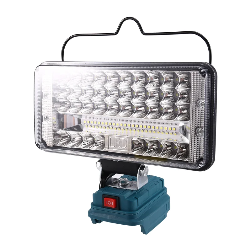 

SHGO-Work Light 8 Inch Cordless LED Lamp Flashlight For 18V 14V Dual USB Li- Battery Camping Architectural Lights