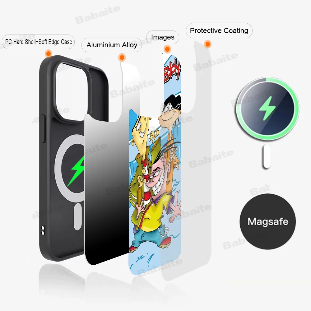 Ed E-Edd N Eddy Phone Case Magnetic Case For iPhone 16 14 13 12 11 15 Pro Max Plus For Magsafe Wireless Charge Cover