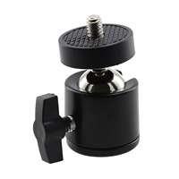 Portable High Quality Ball Head Adapter Angle Adjustment 1/4 360 Degree Rotation 3/8 Screw For DSLR Camera Mic Stand