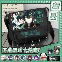 Game Anime Genshin Impact Cosplay Kinich Sethos Kachina Mavuika Xilonen Nylon Cloth Cartoon Bag Campus Student Messenger Bag