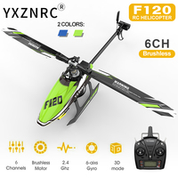 YXZNRC F120 RC Helicopter 2.4G 6CH 6-Axis Gyro 3D6G Direct Drive Brushless Motor