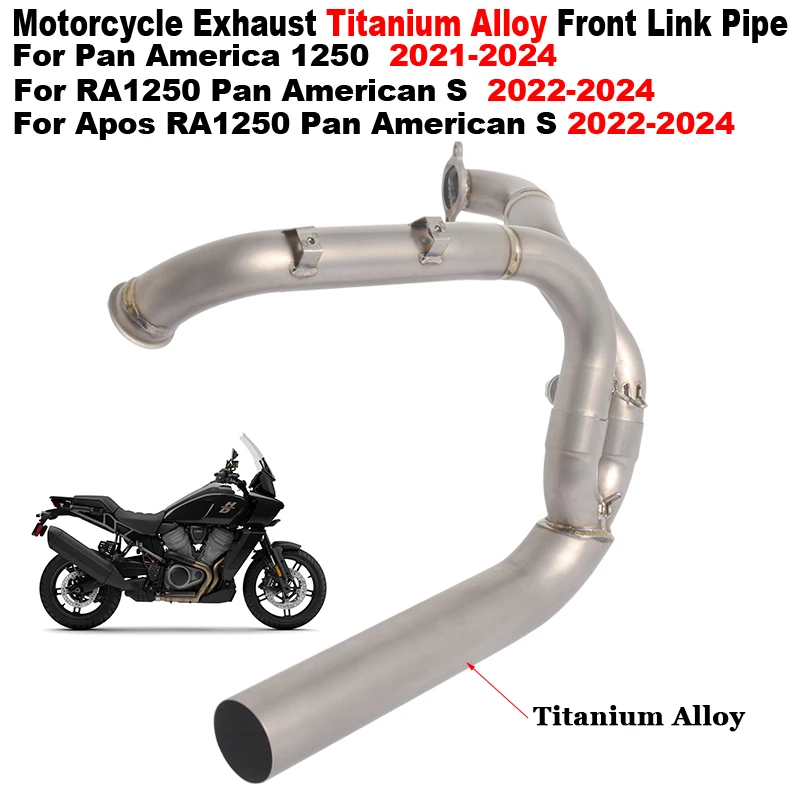 For Harley Pan America 1250 RA1250 RA1250S 2021 2022 2023 2024 Motorcycle Exhaust Escape Titanium Alloy Header Front Link Pipe