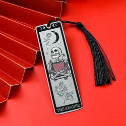 1pc Innovative Stainless Steel Bookmarks, Art of Reading Skeleton Man Metal Reading Markers for Bookworms Book Lovers Women Gift