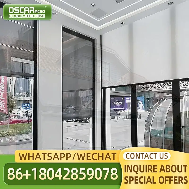 Outside PVC Windproof Waterproof Motorized Vertical Shade Door Shutter Zipper Outdoor Roller Blind for Garden Rolling Blind