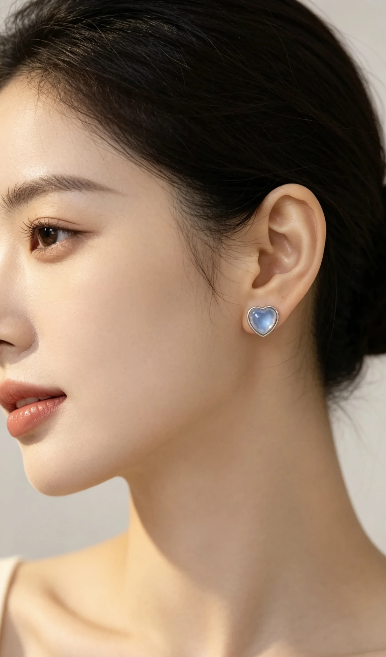 Luxury 925 Sterling Silver Natural Aquamarine Heart Ear Clip Dreamy Sky Color Genuine Gems Stud Earring Love Jewelry For Wedding
