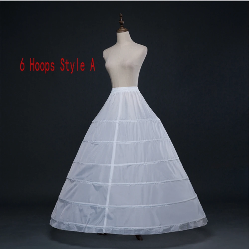 New Arrival White 6 Hoops wedding dress Petticoats Bride wedding accessories Boda velo de novia Bridal