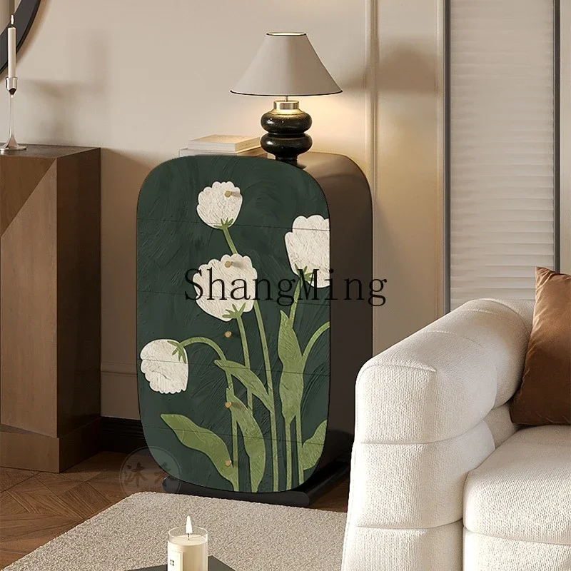 LXY retro style plant flower small apartment chest living room bedroom room locker