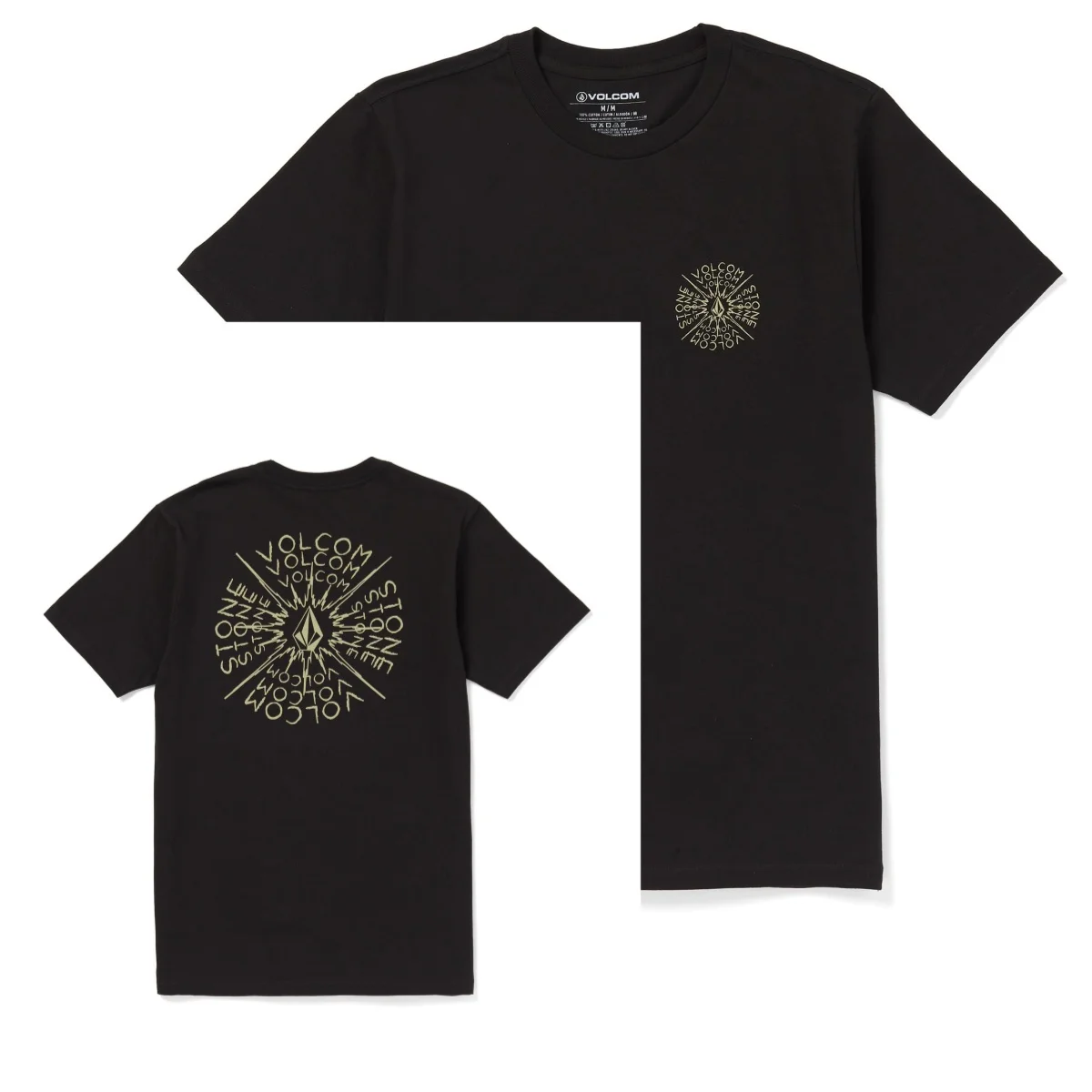 Retro Volcom Men’s Assorted Logo Short Sleeve T-Shirt – Standard Fit Cotton Graphic Tee Both of Men and Women
