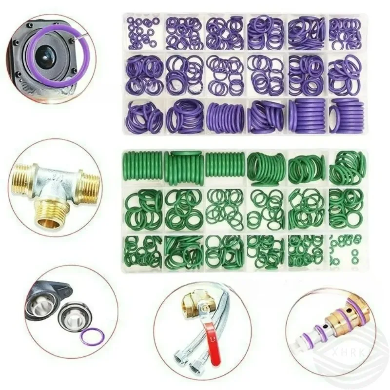 

Lyr O-ring Green Fluororubber Rubber Sealing Gasket O Ring Oil Resistant Acid Alkali Resistant O-Ring Kit 270 Pcs