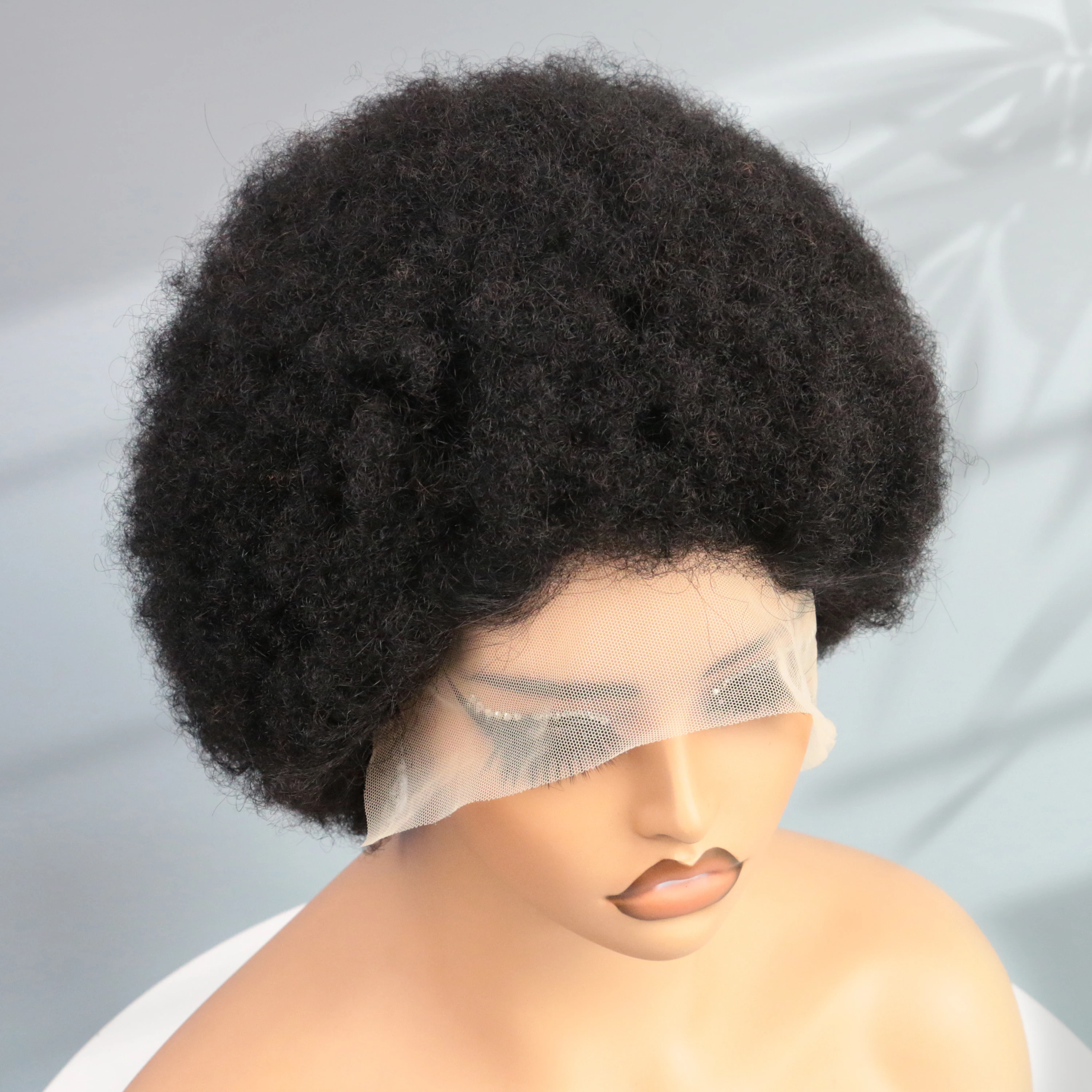 70's Afro Wig for Women, Natural Black Short Afro Kinky Curly Wig, Puffy & Fluffy Bouncy Afro Wig for Daily Cosplay Party