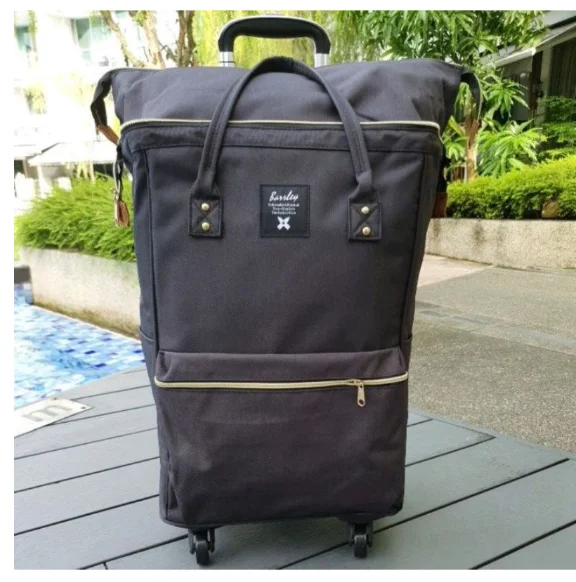 Women Trolley Shopping Backpack Bag Rolling luggage Backpack bag Travel Trolley Bag Women Carry on hand luggage Bag Backpack