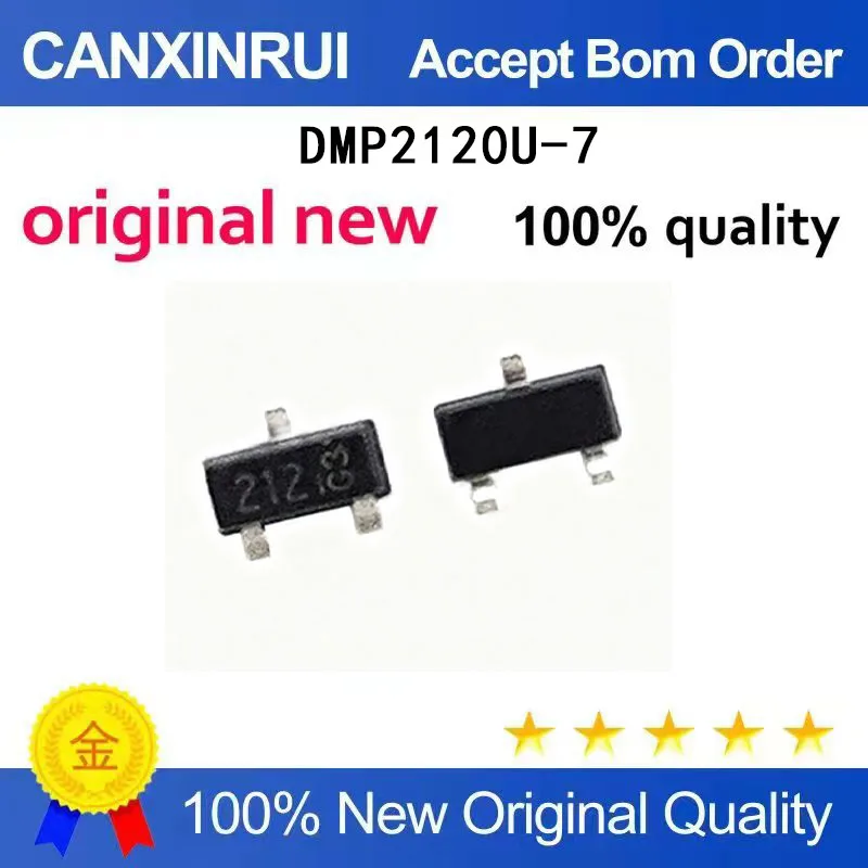 

(5-100 Pieces) New DMP2120U-7 Silk Screen 212 SOT-23 P-channel MOSFET Spot Chip IC
