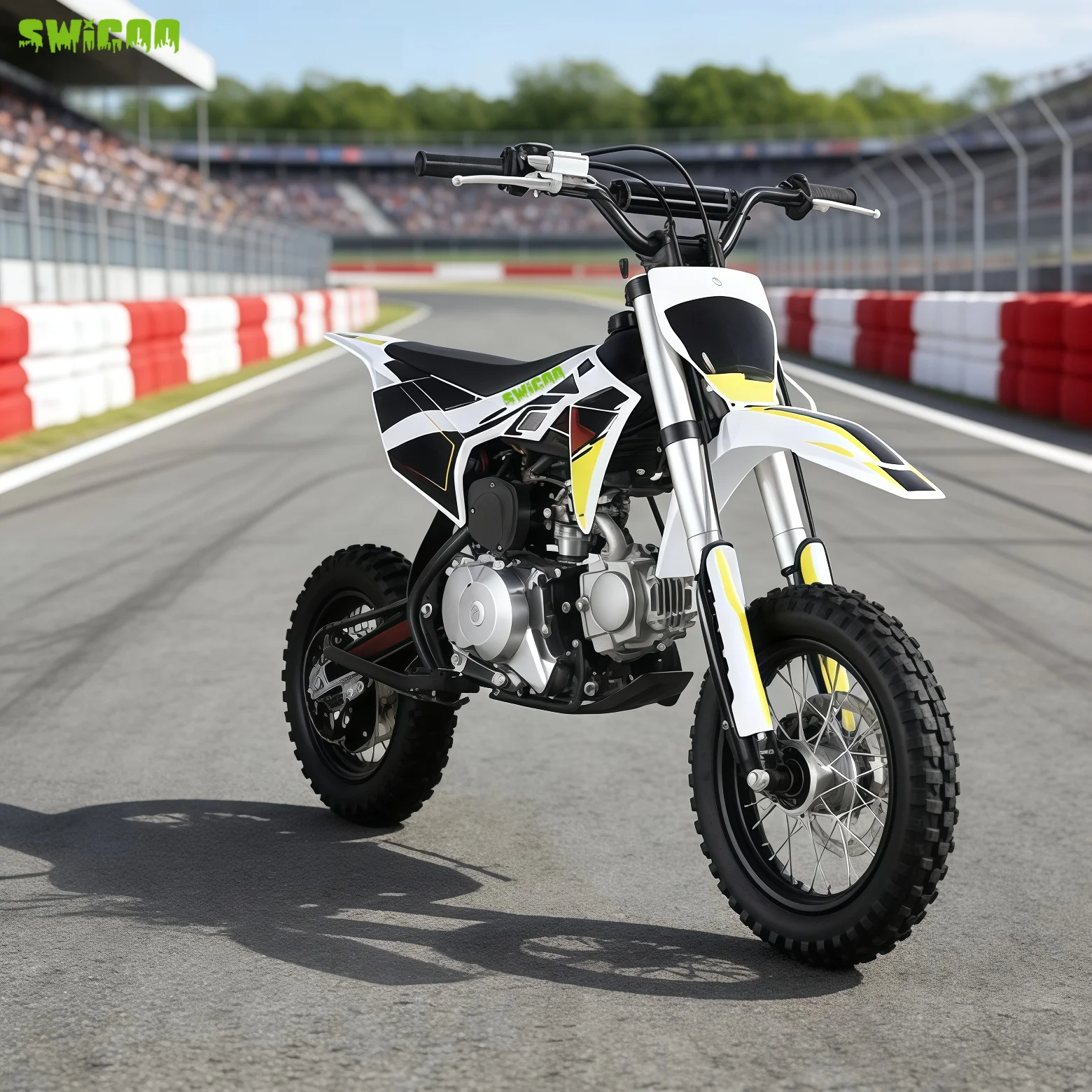 Mini MotoKids MotoSWICOO High Performance HS110, 4-Stroke Air-Cooled Start Dirt Bike Suburban Wild RoadsLightweight DesignOutd