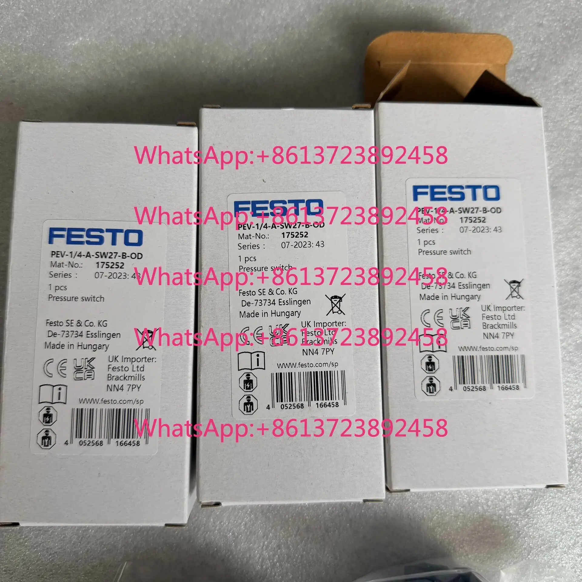 FESTO pressure switch PEV-1/4-A-SW27-B-OD 175252