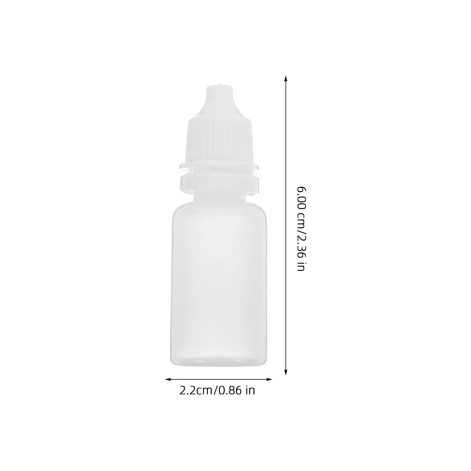 5Pcs 10ml Eye Liquid Bottle Squeezable Dropper Containers Childproof Cap for Solvents Oils Paints Saline Liquid Dropper Bottle