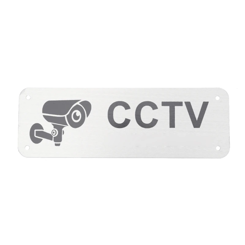 5Pack CCTV In Operation Sign Outdoor Metal Self-adhesive Small CCTV Window Sign for Security Camera Waterproof Stickers