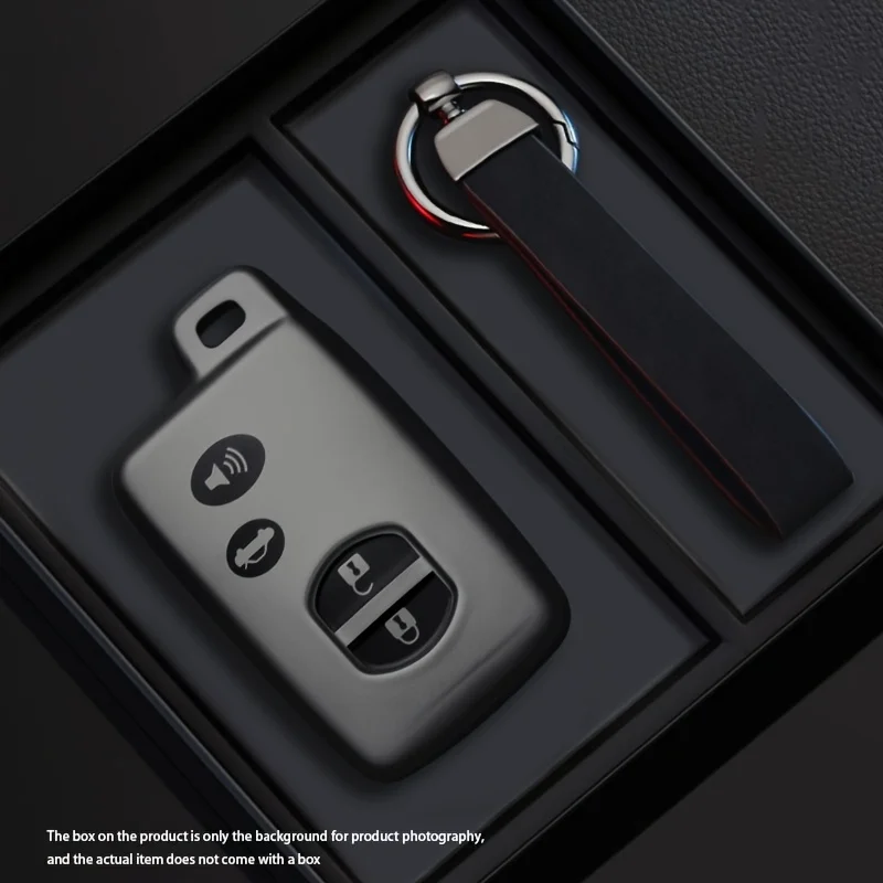Funda para Llave de Coche Estilo Guerrero Negro de 4 Botones para Toyota Prius 30 Alpha Aqua Land Cruiser Auris para Lexus LC 200