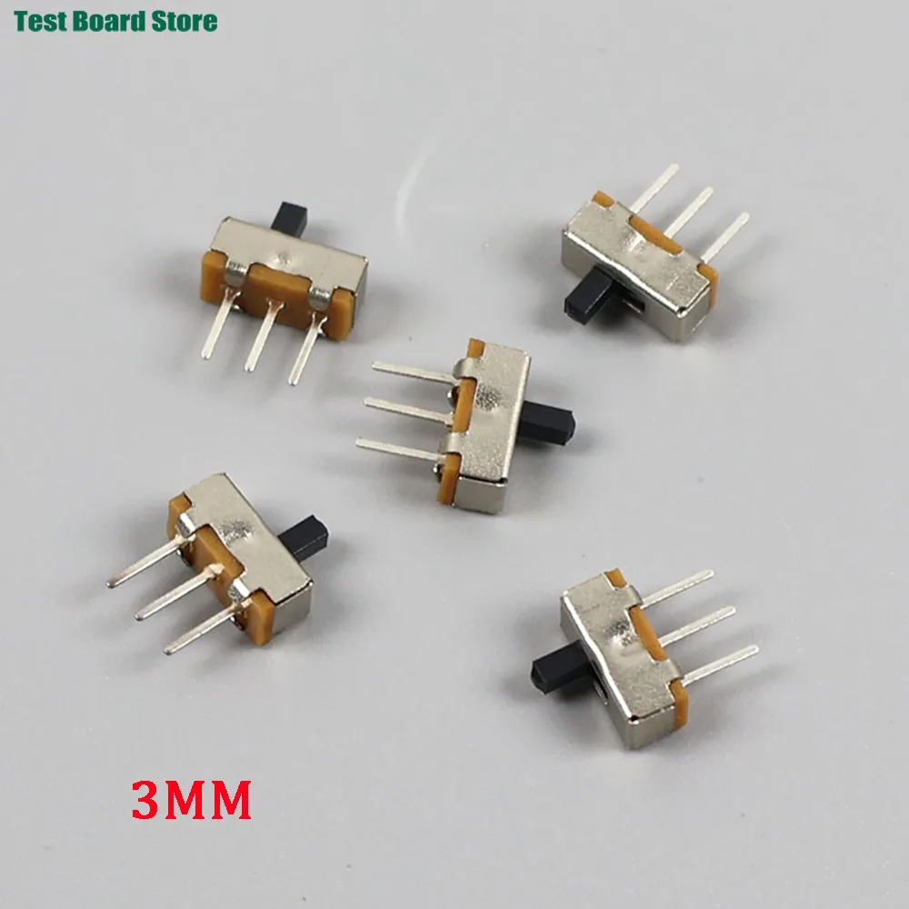 10-100PCS Toggle Switch SS12D00 DIP Slide Switch 3Pins SS12D00G3 The Power Switch Hand Shank 3MM