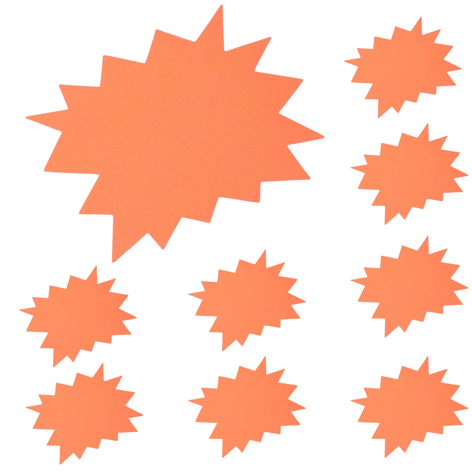 30 Pcs Sticker Price Tag Bursts for Sale Display The Sign Signs Garage Stickers Labels Orange Community Paper