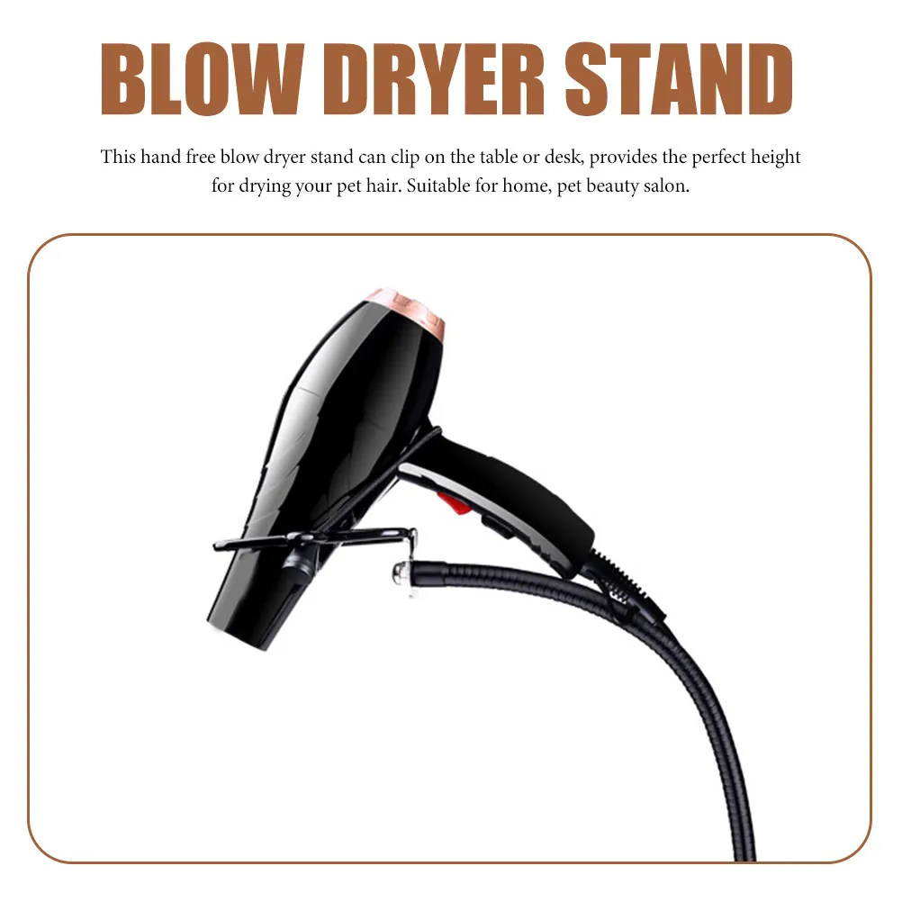 Hair Dryer Stand Clip Table Clamp Adjustable Base Stable Rust Resistant Blow Dryer Holder for Pet Grooming Grooming Arm