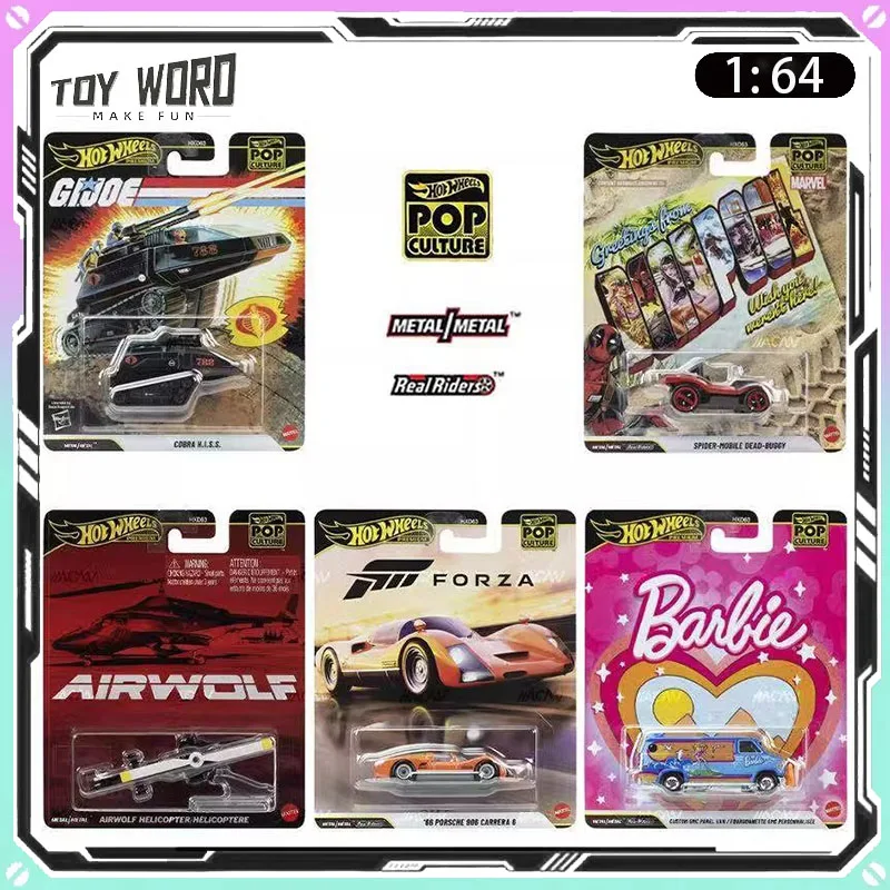

Коллекционная модель автомобиля Hot Wheels 2026, масштаб 1:64, серия Pop Culture, HXD63 Porsche 906 Spider, литая под давлением, игрушка, подарок на день рождения