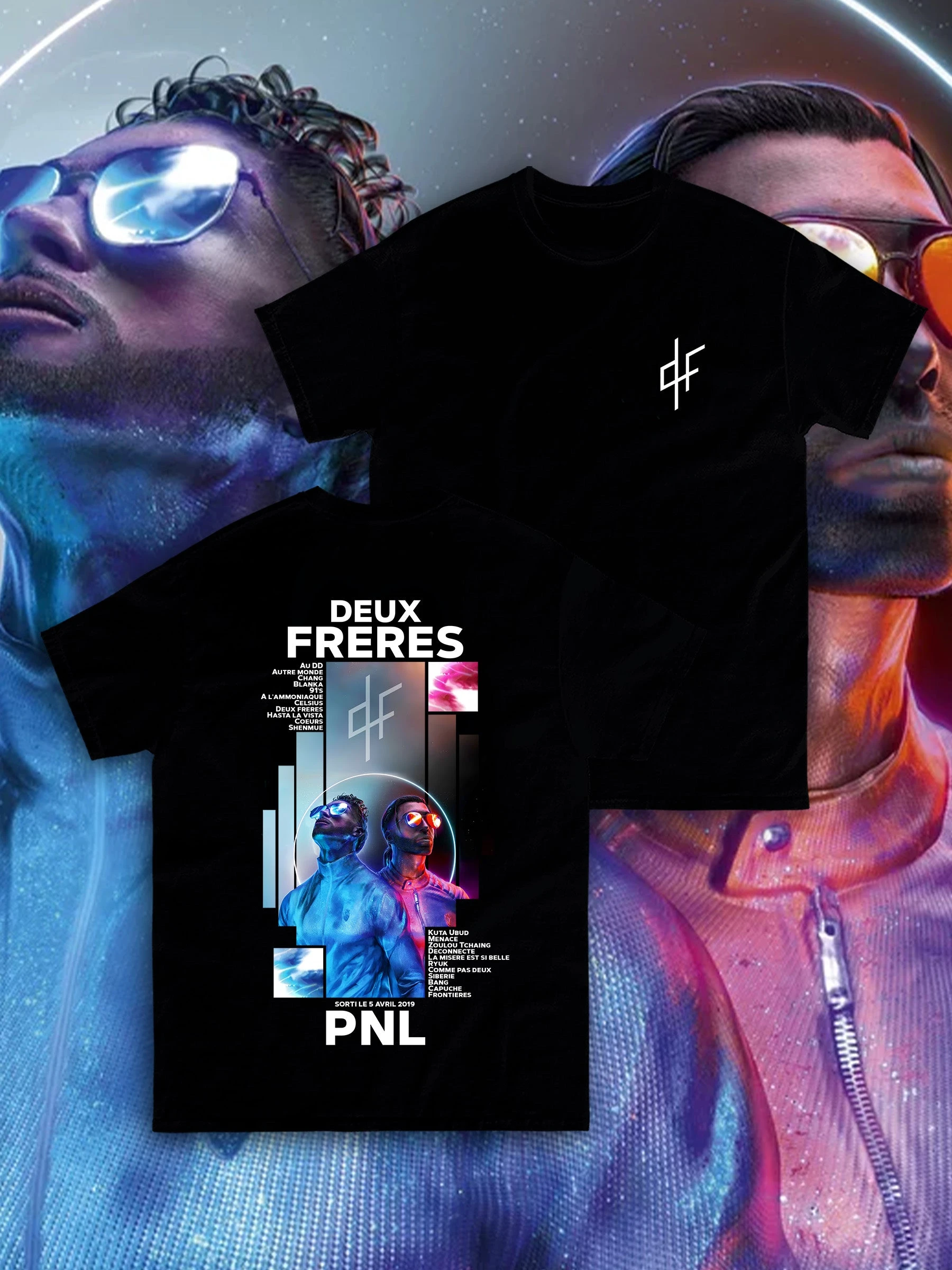 Camiseta del álbum Deux frères de Rapper PNL, Merch 2026, 100% algodón, unisex, para hombre y mujer, Y2k, oversize, exclusiva para fans de la gira.